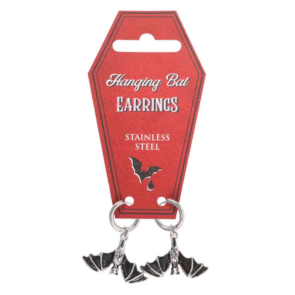Something Different - Hanging Bat Des boucles d'oreilles - Couleur argent